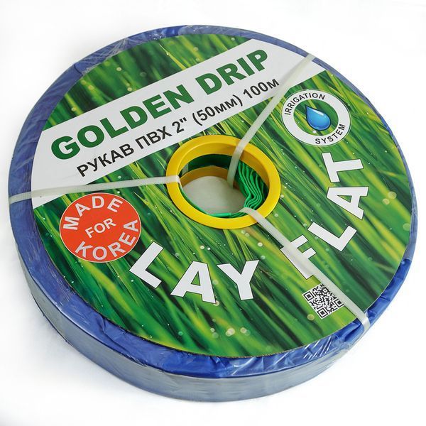 Рукав ПВХ Lay Flat 4" (100 мм), 100 м GOLDEN DRIP для поливу РПВХЛФ00005 фото