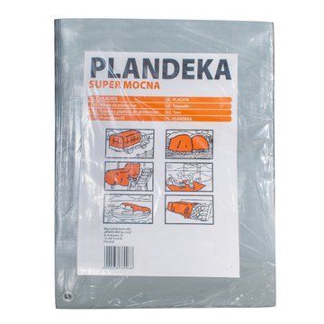 Тент 160 г\м2 5 мх5м тарпауліновий "PLANDEKA" для захисту від вітру та дощу ТЕНТ00060 фото