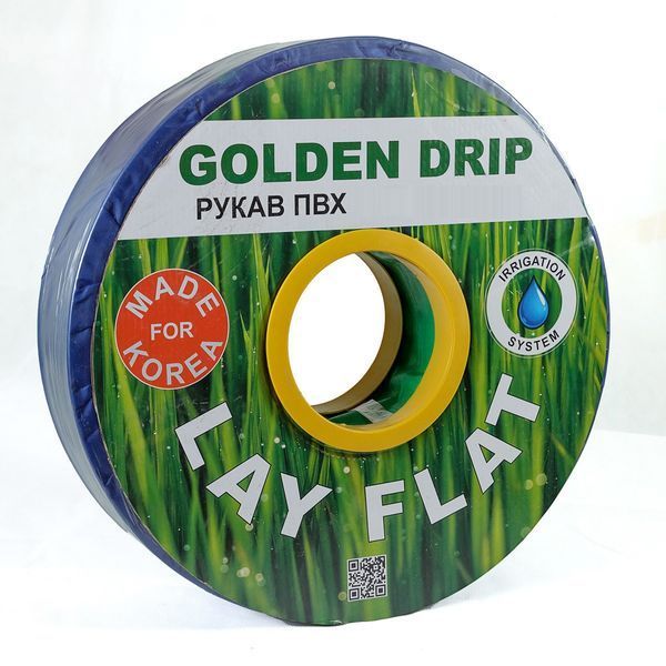 Рукав ПВХ Lay Flat 6" (100 мм), 50 м GOLDEN DRIP для поливу та перекачки води РПВХЛФ00007 фото