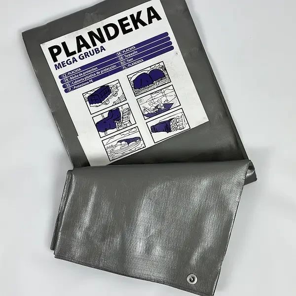Тент 260 г\м2 6х6м "PLANDEKA" поліпропіленовий сірий ТЕНТП00122 фото